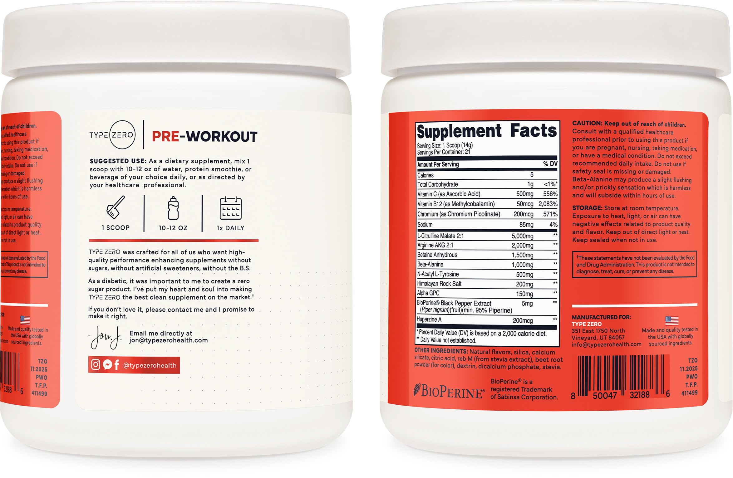 Type Zero cucharada con polvo para dosificar con precisión cada servicio