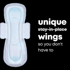 U by Kotex comparación de tamaño que muestra mayor cobertura nocturna