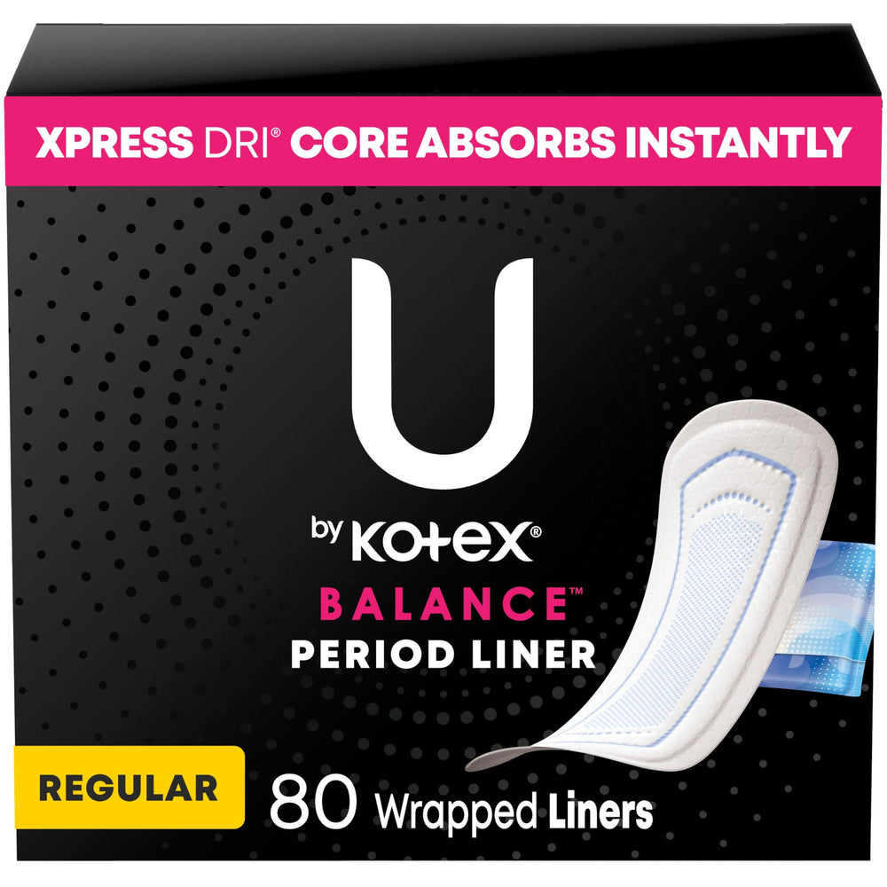 U by Kotex empaque frontal mostrando 80 unidades y beneficios