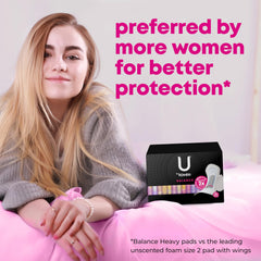 U by Kotex etiqueta de ingredientes sin fragancia ni parabenos