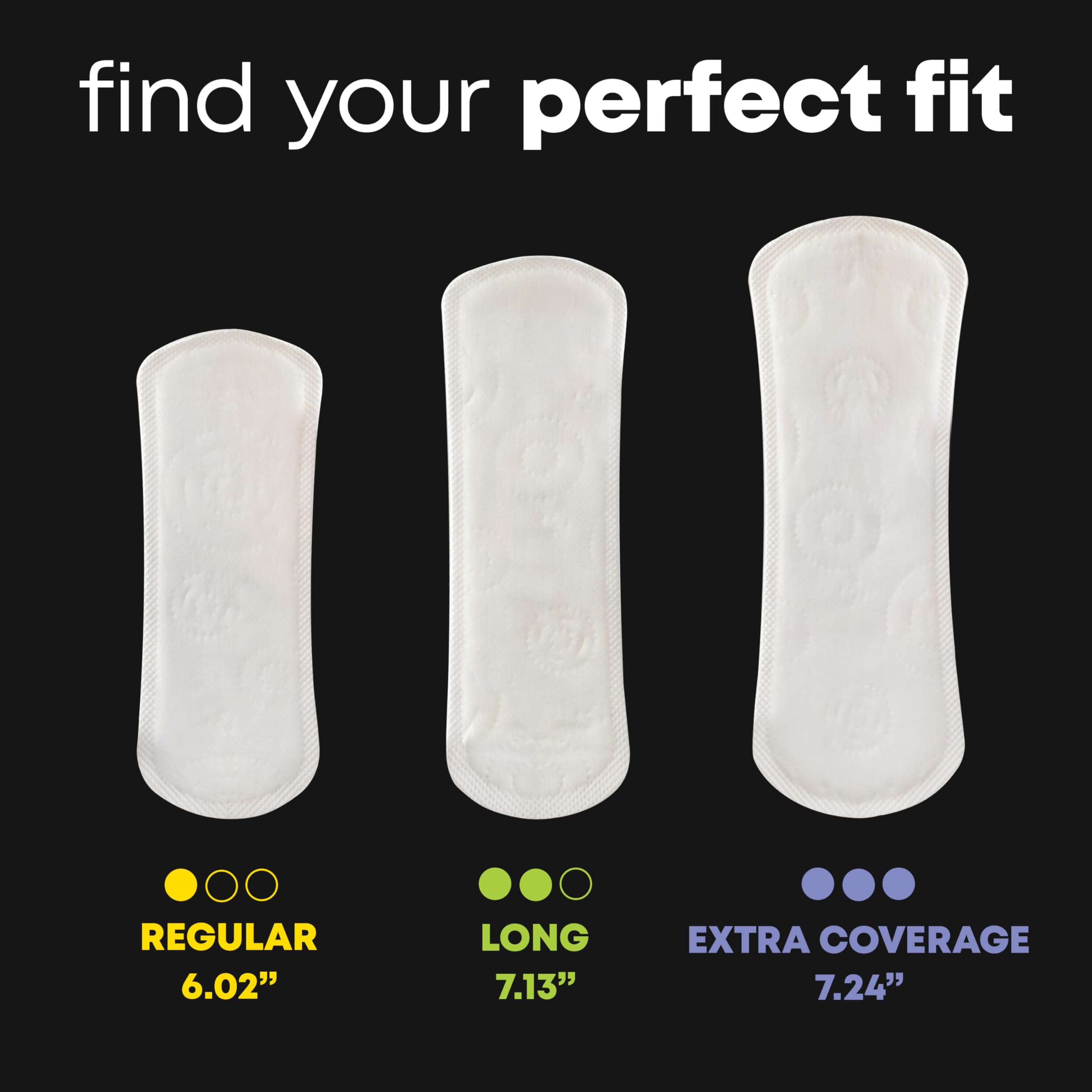 U by Kotex forro envuelto individualmente para discreción y transporte