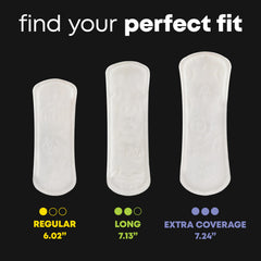 U by Kotex forro envuelto individualmente para discreción y transporte