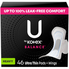 U by Kotex paquete frontal mostrando 46 unidades y protección confiable
