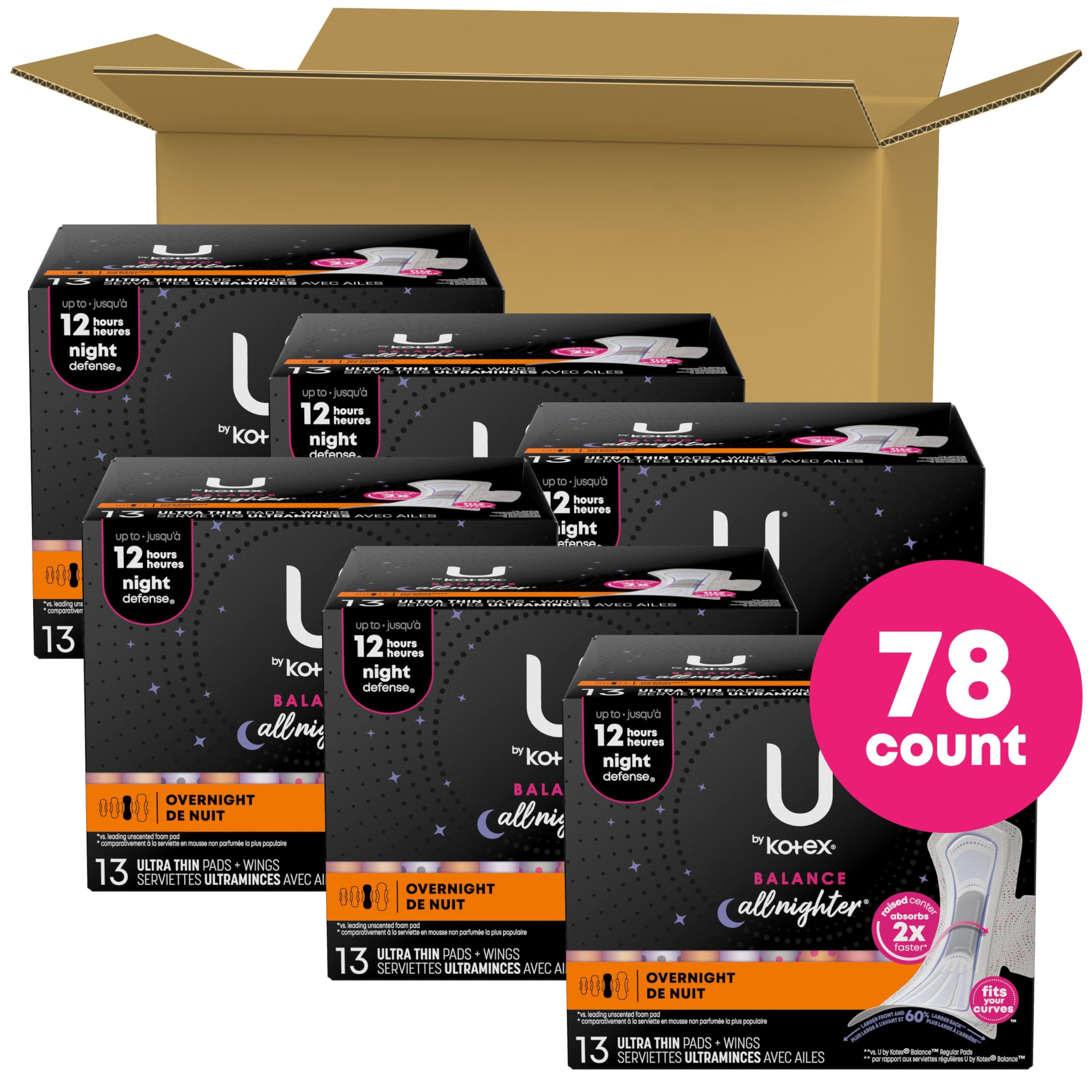 U by Kotex detalle del centro elevado que absorbe rápidamente