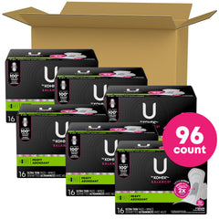 U by Kotex centro elevado de la toalla que absorbe rápido y reduce fugas