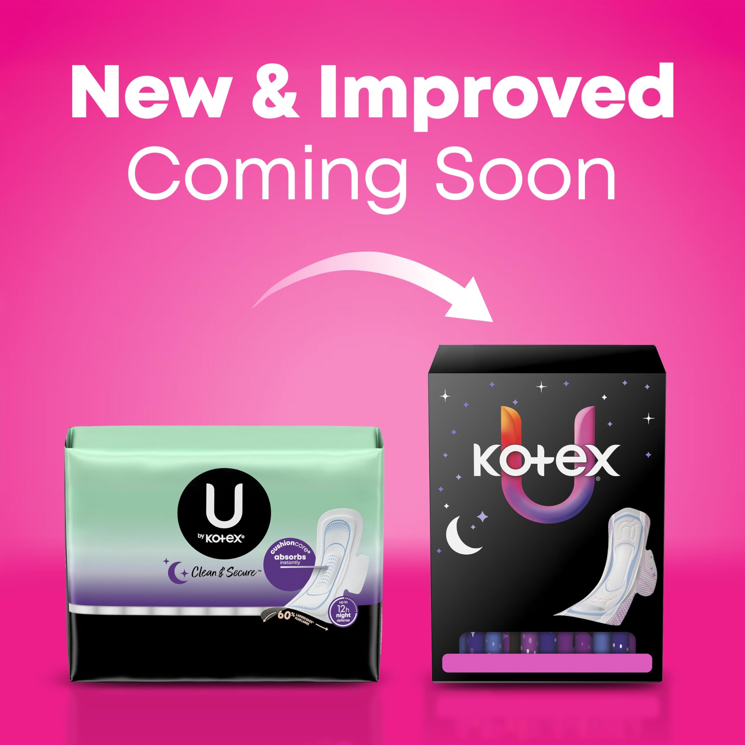 U by Kotex close-up de la textura suave para mayor comodidad