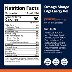 UCAN Edge etiqueta nutricional legible, ideal para controlar azúcares y macronutrientes