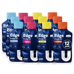 UCAN Edge empaque frontal mostrando variedad y beneficios para energía sostenida