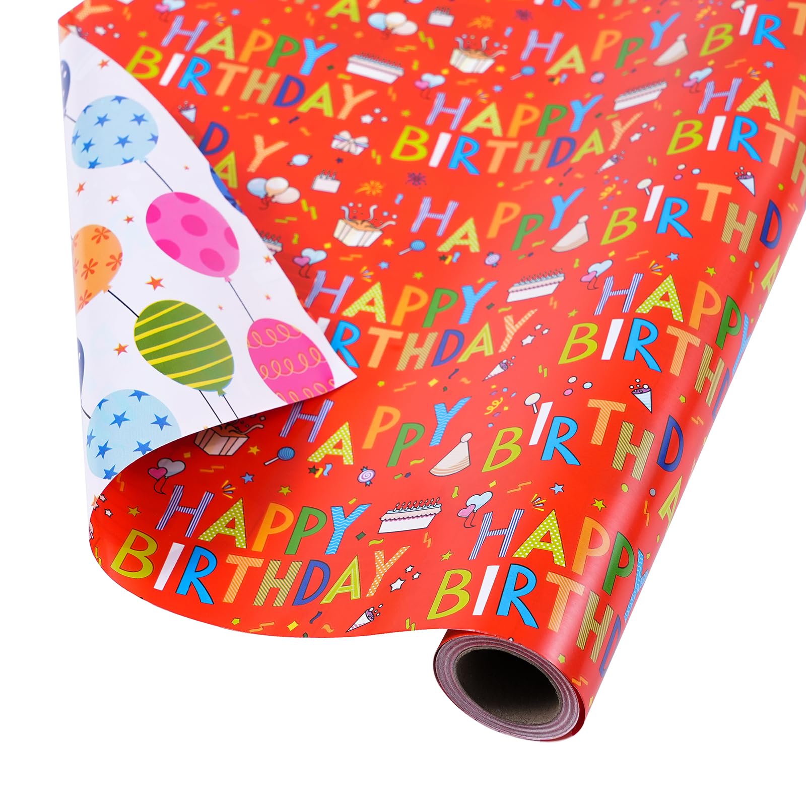 Ulmasinn vista frontal del rollo mostrando diseño feliz y beneficios festivos