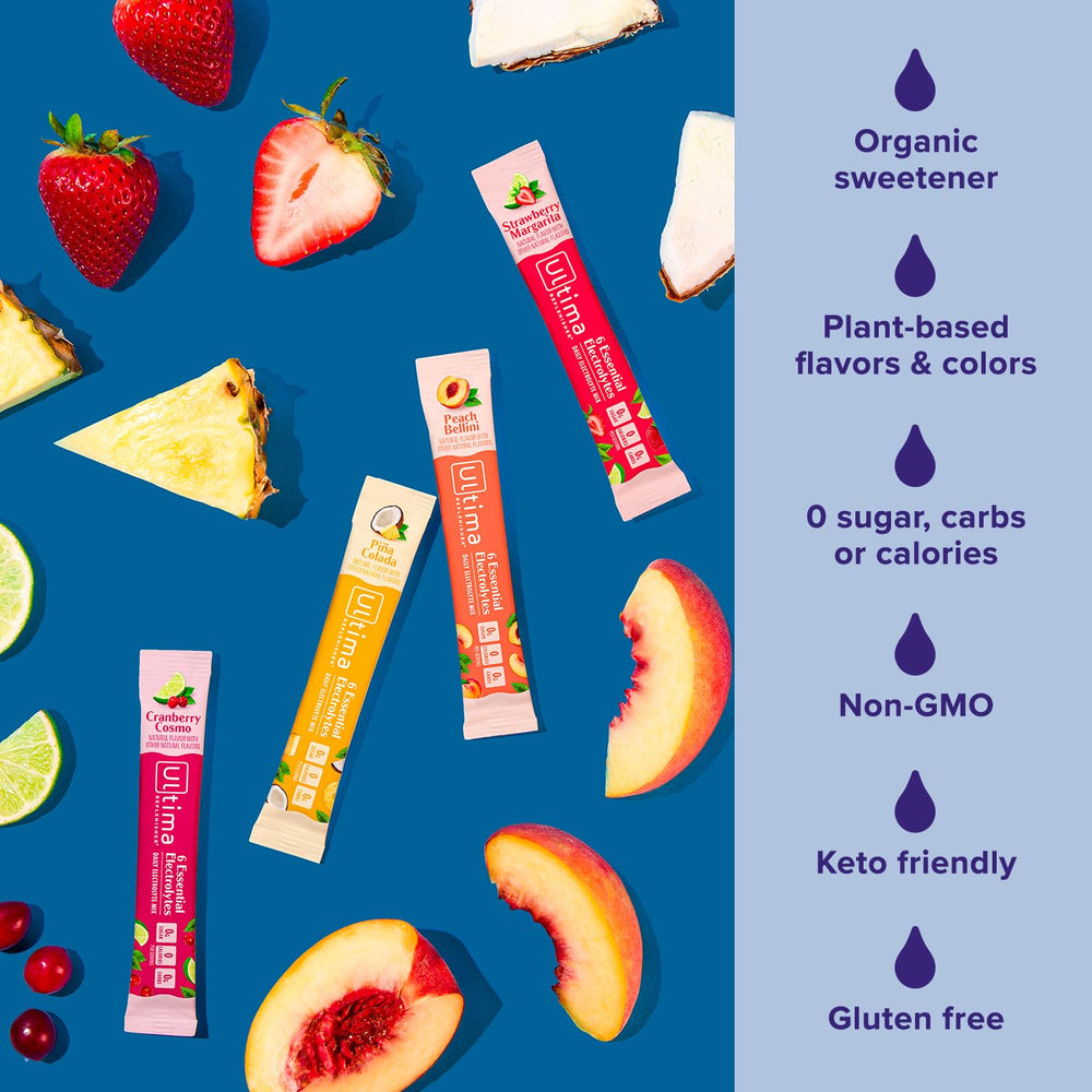 Ultima Replenisher sabores Mocktini alineados, variedad para elegir