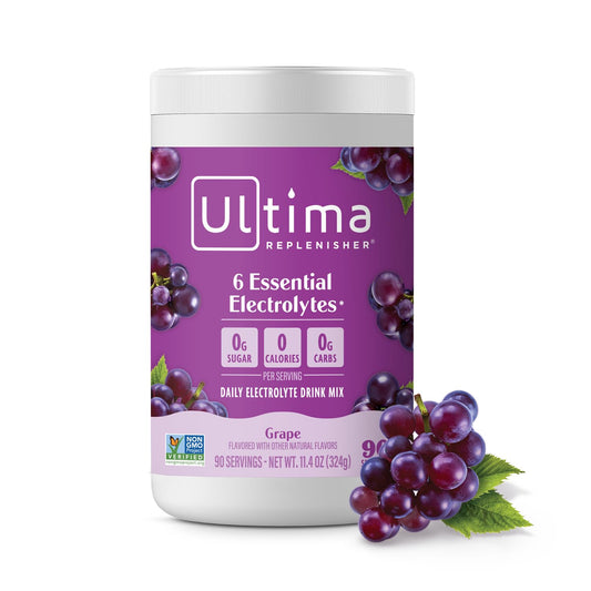 Ultima Replenisher bote frontal mostrando diseño y beneficio hidratación equilibrada