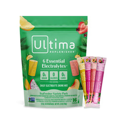 Ultima Replenisher frente del empaque mostrando variedad y conveniencia