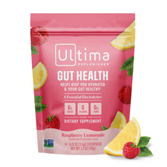 Ultima Replenisher frente del empaque mostrando 14 stickpacks y beneficios