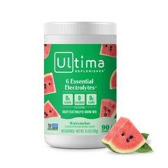 Ultima Replenisher frente del envase mostrando el diseño y beneficio sin azúcar