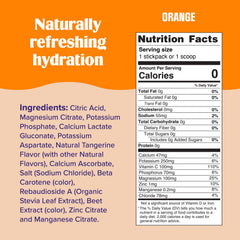 Ultima Replenisher polvo naranja textura mostrando mezcla fina y disolución rápida