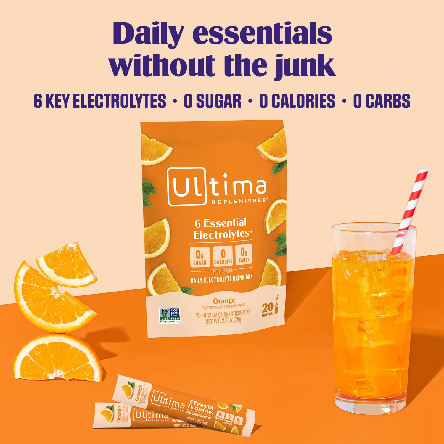 Ultima Replenisher stickpack individual listo para verter y fácil de llevar