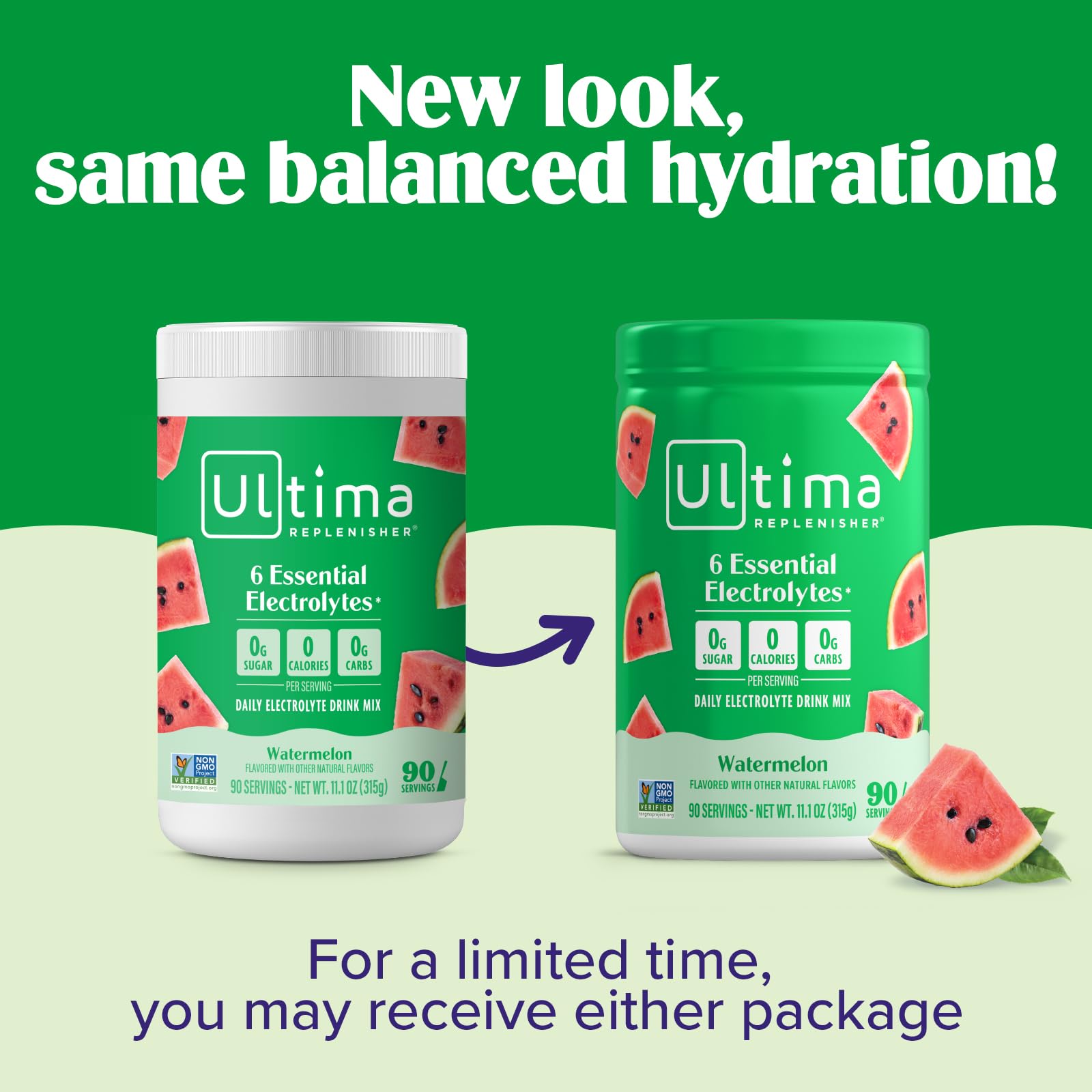 Ultima Replenisher vaso preparado sabor sandía listo para beber y refrescar