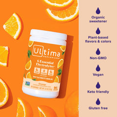 Ultima Replenisher vaso con bebida preparada, hidratación refrescante al instante