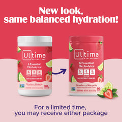 Vaso con bebida Ultima Replenisher preparado para hidratación rápida