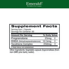 Ultra Botanicals Emerald Labs DHEA capsules for daily hormonal balance