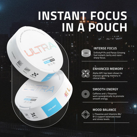 Ultra Pouches detalle de bolsita y textura, liberación discreta y limpia