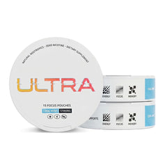 Ultra Pouches vista frontal del empaque, fácil transporte y almacenamiento