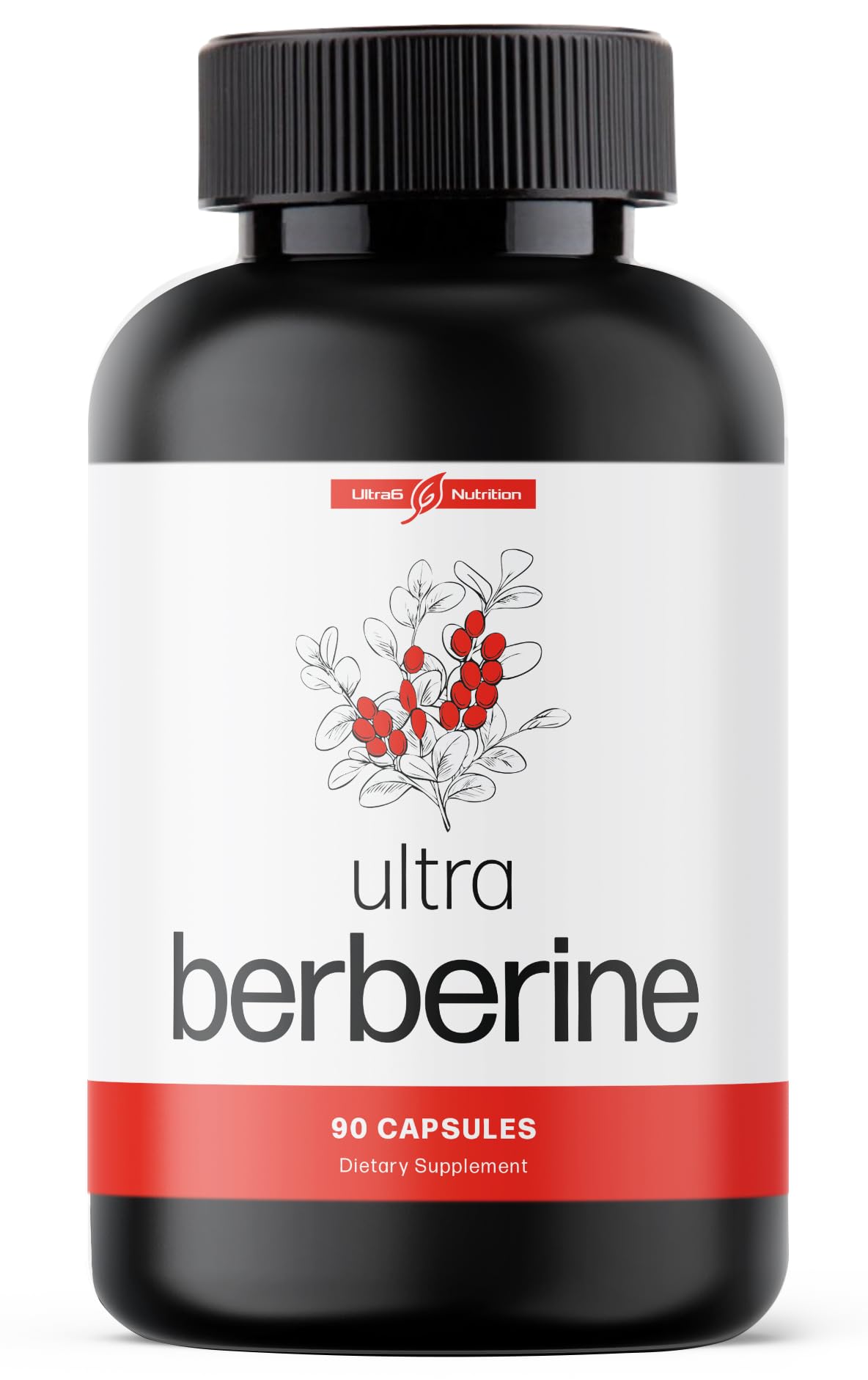 Ultra6 Nutrition frasco frontal mostrando etiqueta y beneficio de pureza