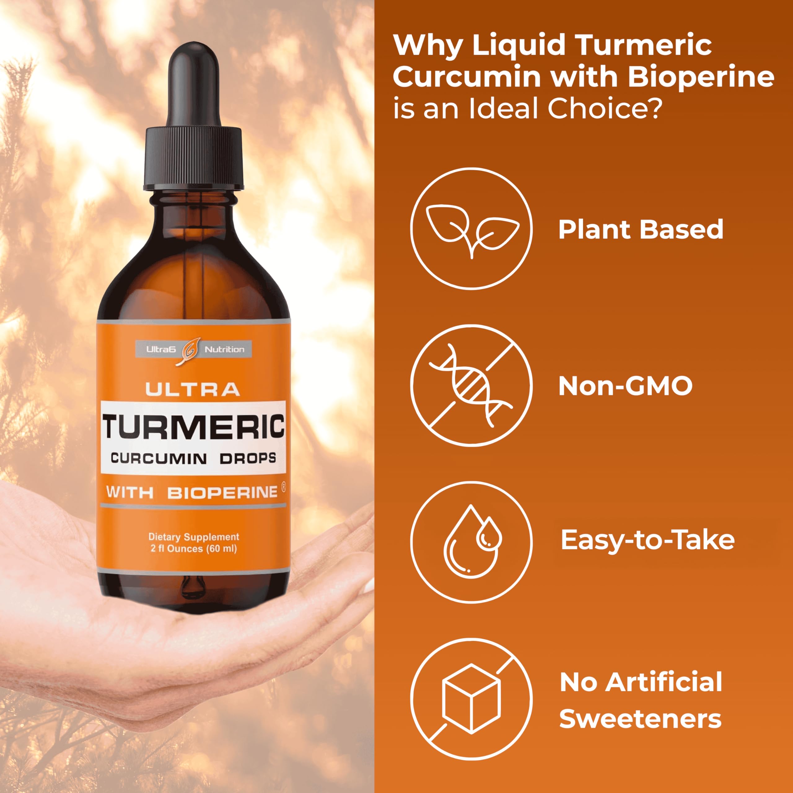 Ultra6 Nutrition primer plano del líquido y textura para apreciar concentración
