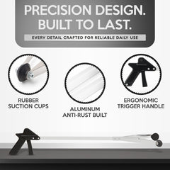 UltraClean Supply brazo plegable guardado compacto en espacio reducido