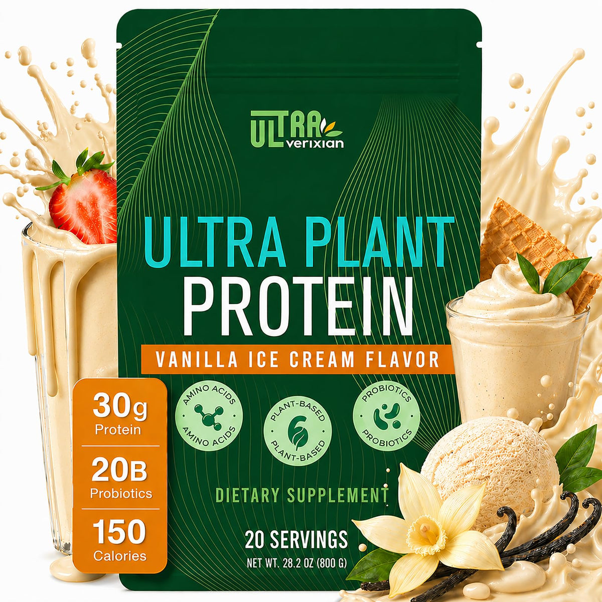 Ultraverixian frente del envase con diseño claro y beneficios visibles
