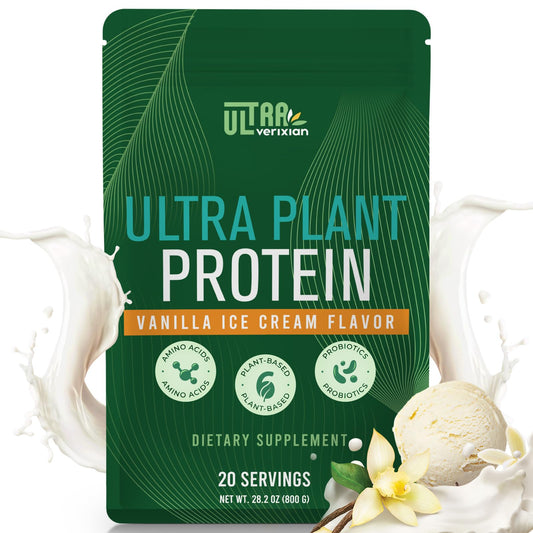 Proteína vegetal Ultraverixian 30 g vainilla en bote para aporte proteico diario.