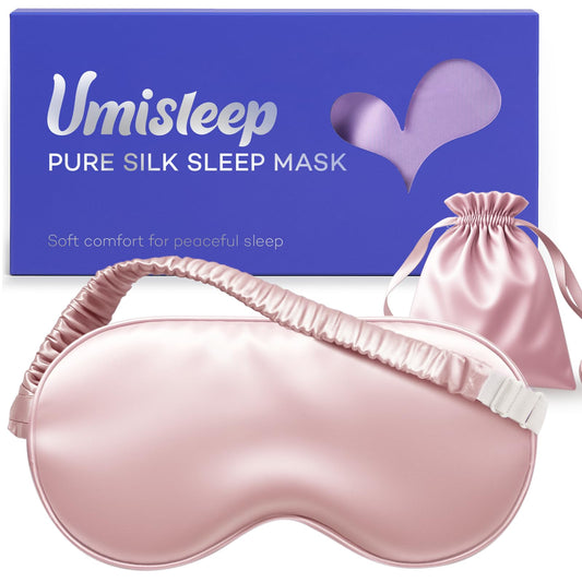 Umisleep antifaz de seda de morera 22-momme: suavidad y pureza para un descanso placentero.