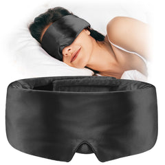 Umisleep antifaz frontal mostrando corte ergonómico y bloqueo de luz