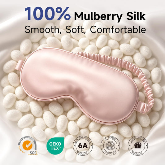 Umisleep mascarilla de seda con almohadilla nasal para bloquear más luz