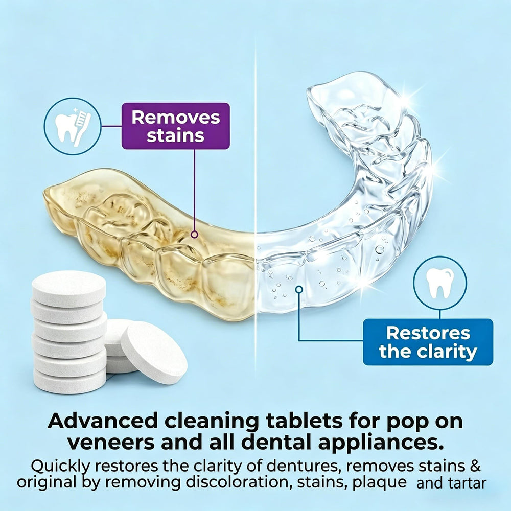 Aparato dental dentro de limpiador ultrasónico UMPOPO, limpieza profunda y segura