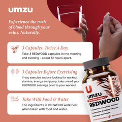 UMZU suplemento en uso durante entrenamiento para energía