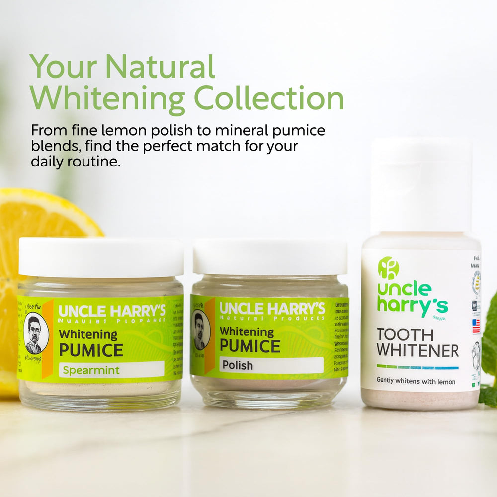 Tarro Uncle Harry's en encimera de baño que comunica rutina diaria natural