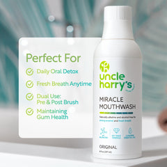 Etiqueta Uncle Harry's con ingredientes naturales y transparencia