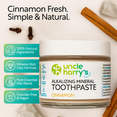 Uncle Harry's etiqueta manuscrita en frasco destacando ingredientes naturales y calidad artesanal
