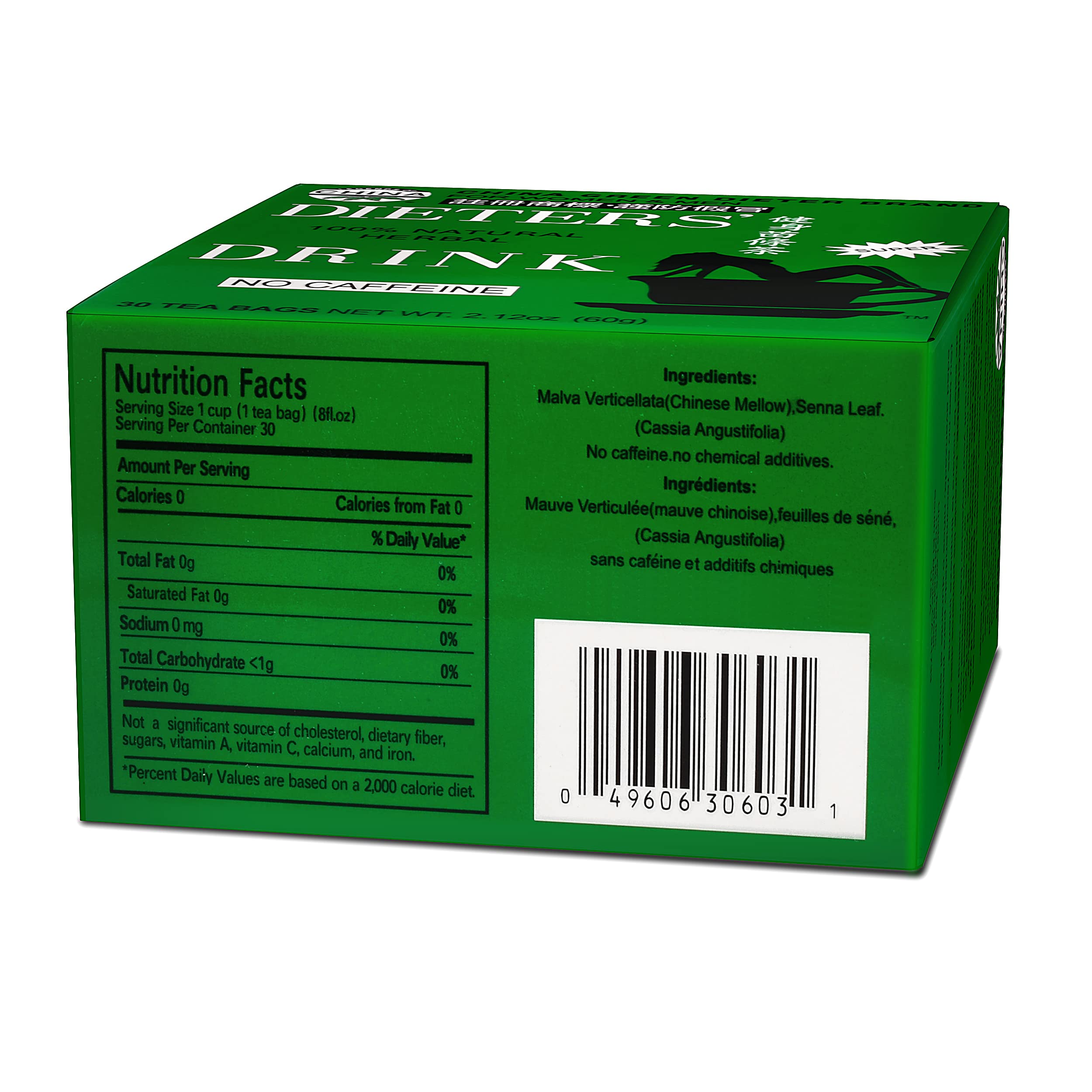 Uncle Lee's Tea primer plano de una bolsa mostrando textura natural