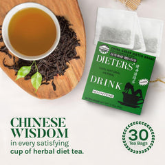 Uncle Lee's Tea taza humeante en uso para alivio digestivo