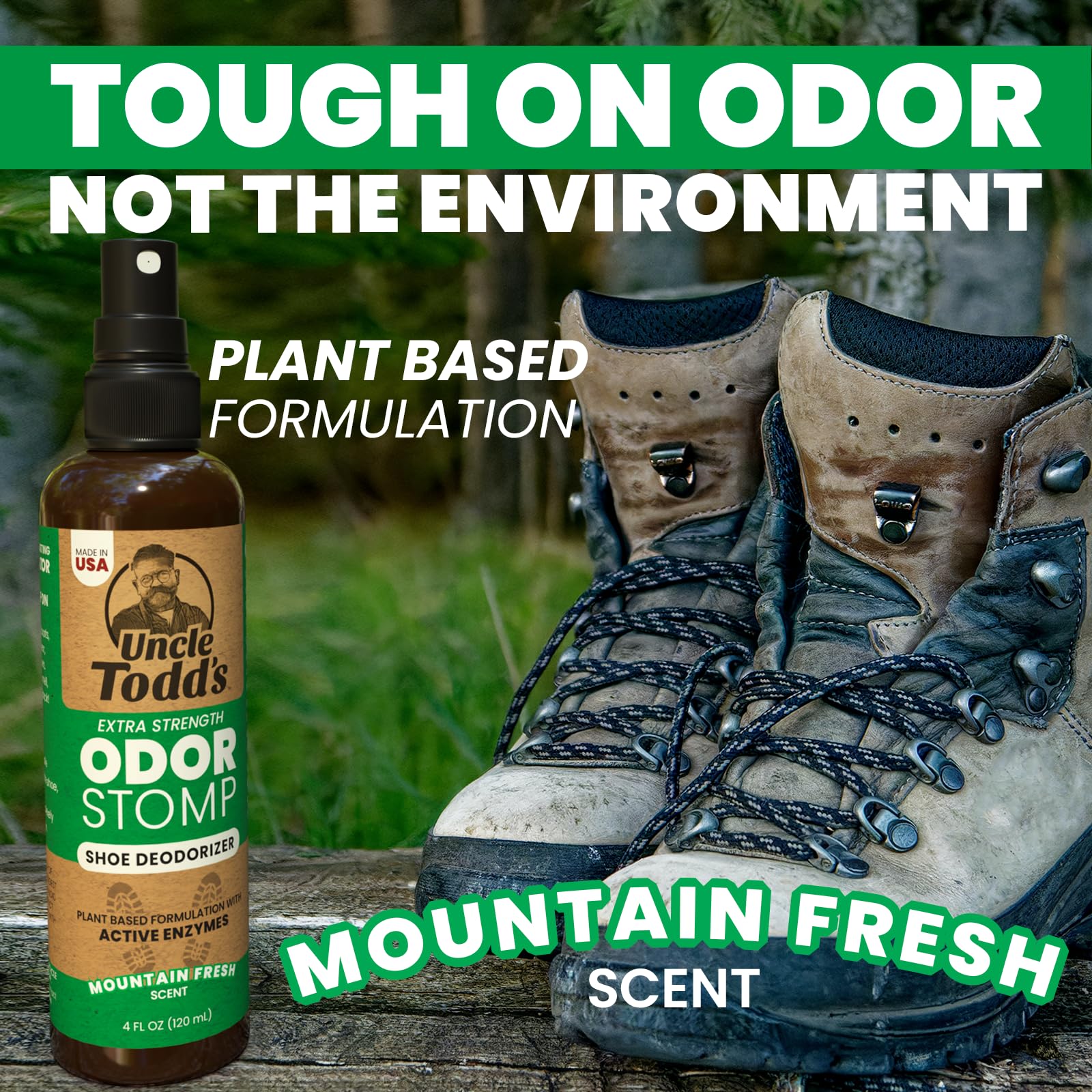 Uncle Todd's en uso tras entrenamiento para eliminar olores y refrescar zapatillas