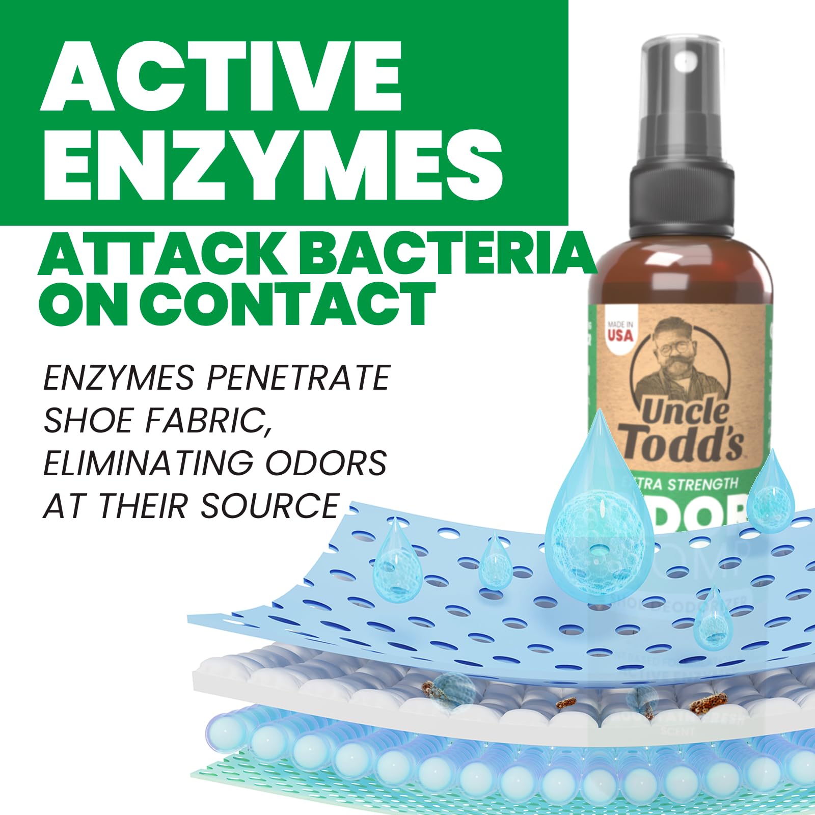 Uncle Todd's etiqueta con ingredientes botánicos resalta seguridad y origen vegetal