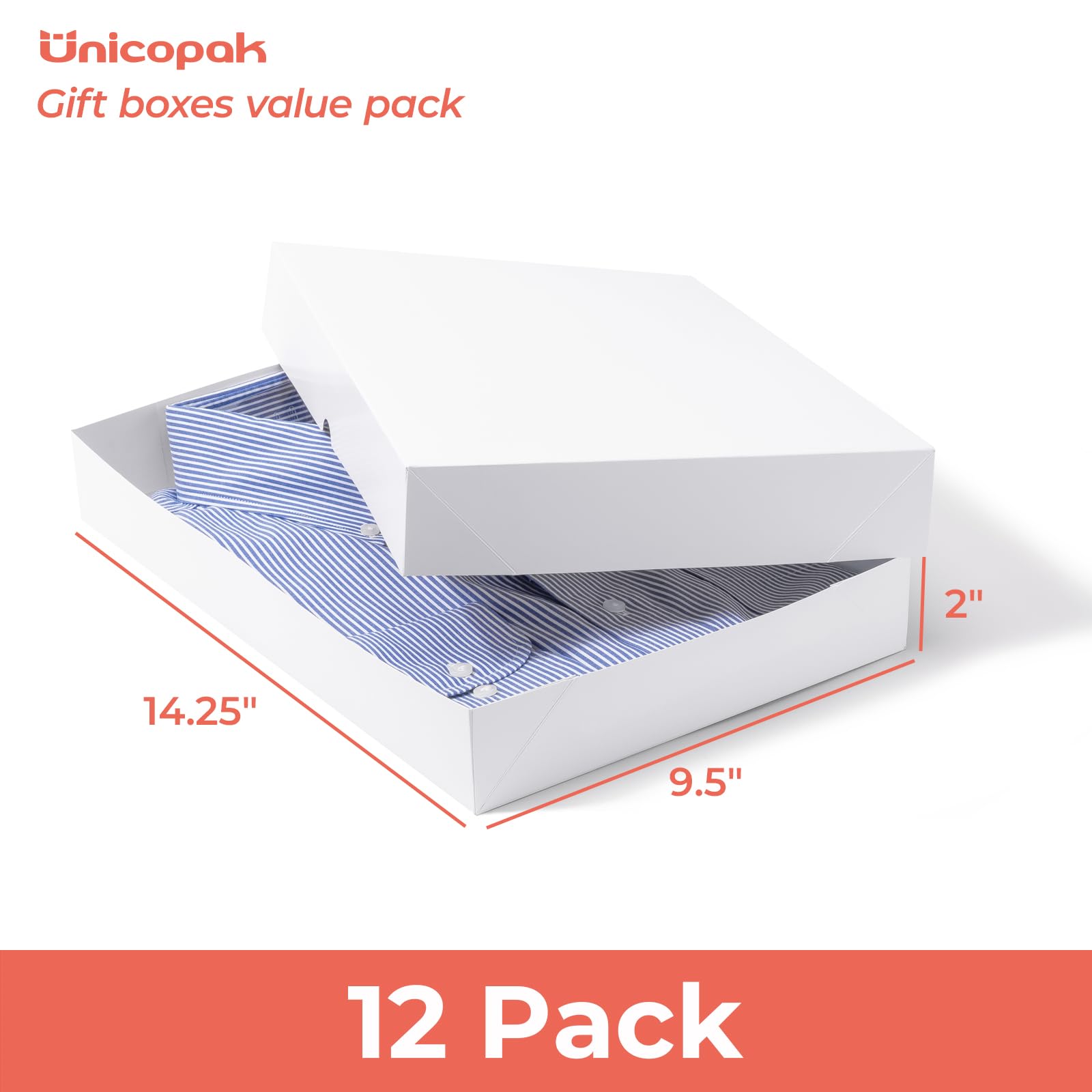 UnicoPak cajas planas empacadas para ahorro de espacio y envío eficiente