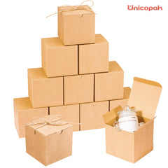 UnicoPak caja presentada con etiqueta y cuerda, apariencia profesional