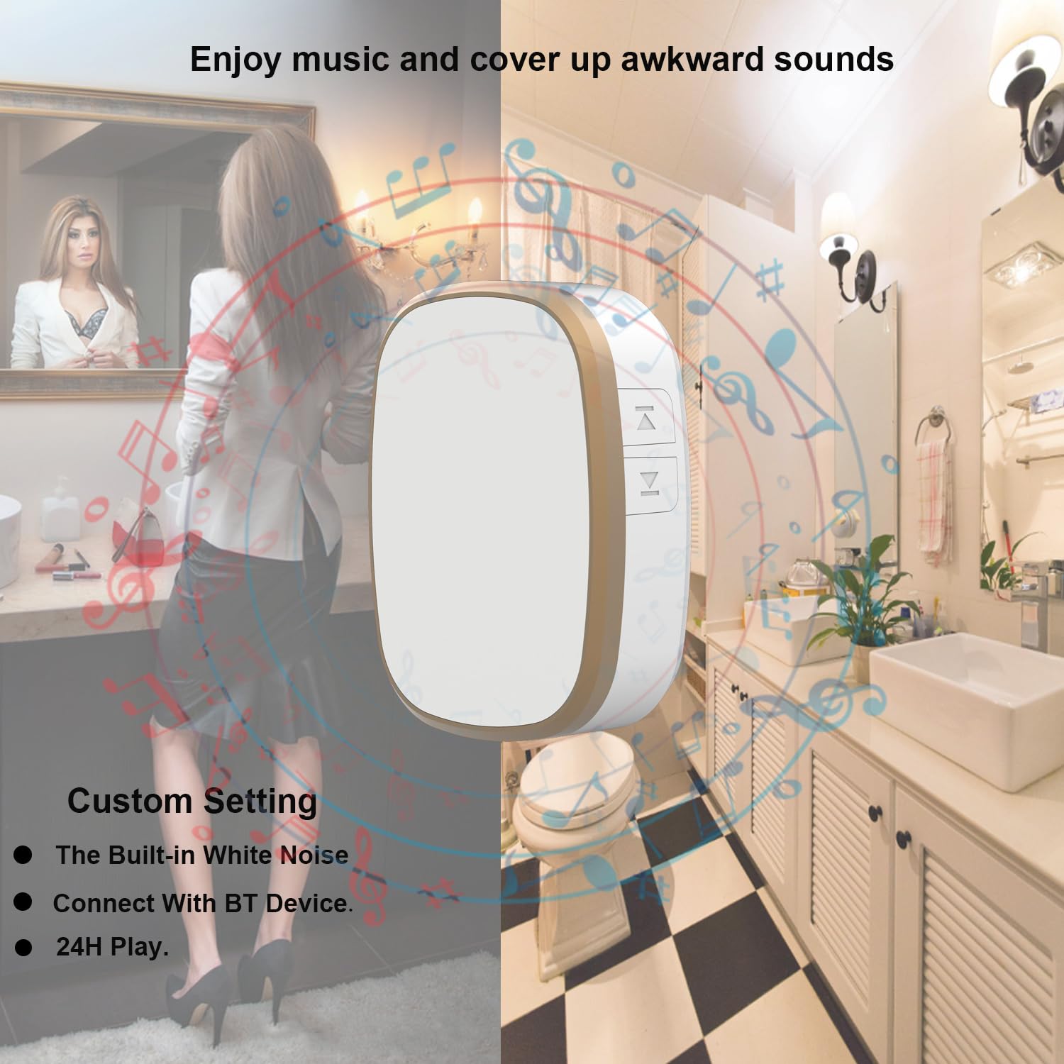 UNIONOW ilustración de conectividad Bluetooth reproduciendo música como altavoz