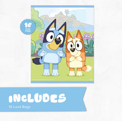 Unique Bluey detalle del diseño colorido que facilita la identificación temática