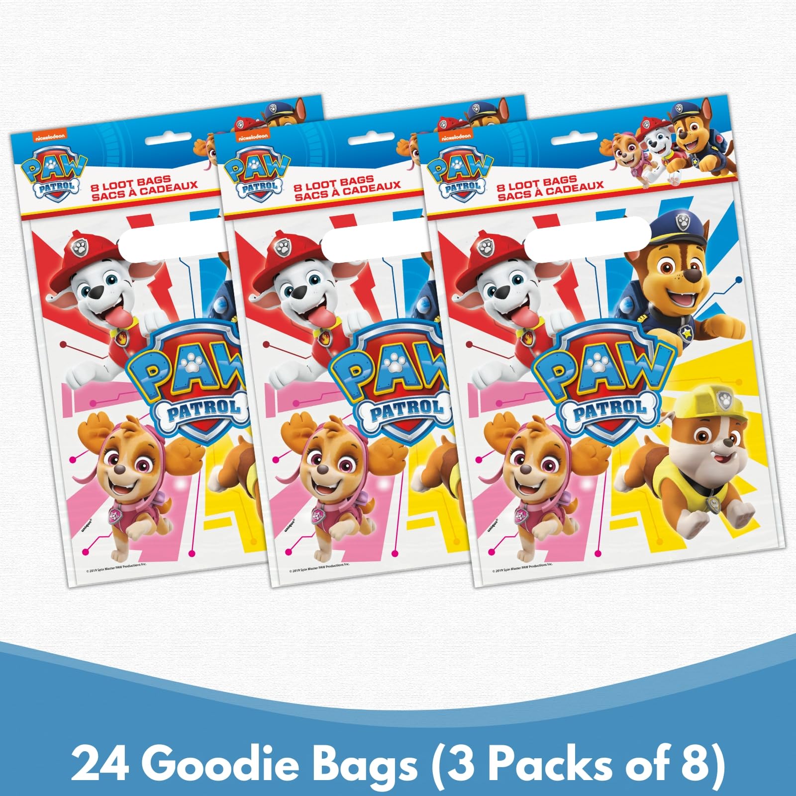 Unique Paw Patrol comparación de tamaño con juguete para visualizar capacidad