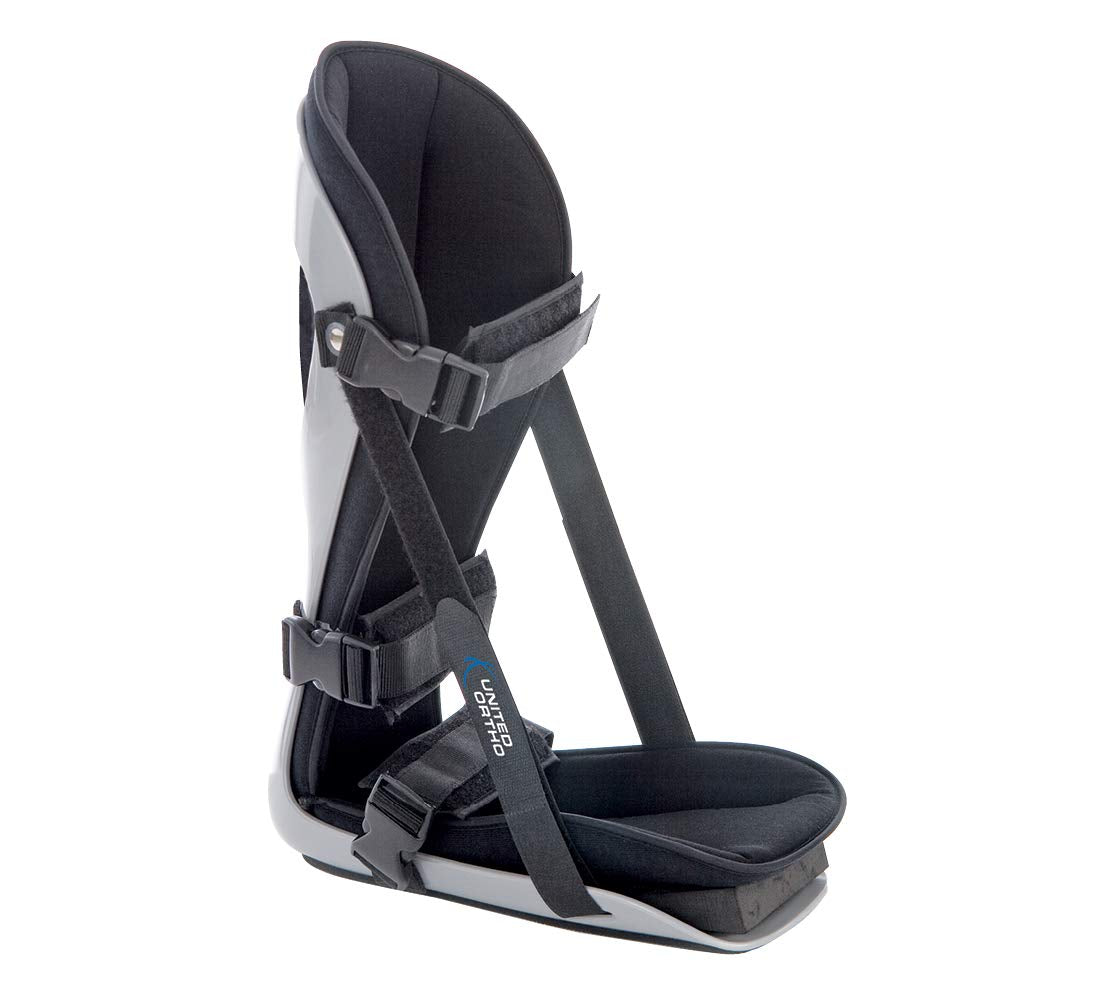 United Ortho vista frontal del soporte nocturno mostrando ajuste y forma para estabilidad