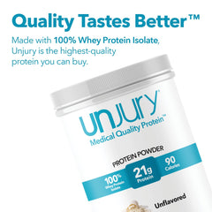 Batido con Unjury Unflavored resaltando aporte proteico y sabor neutro